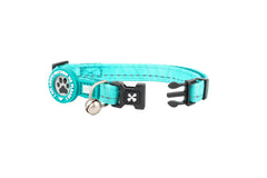 Max & Molly cat collar with safety buckle, bell, and ID tag – adjustable and comfortable for everyday wear.
