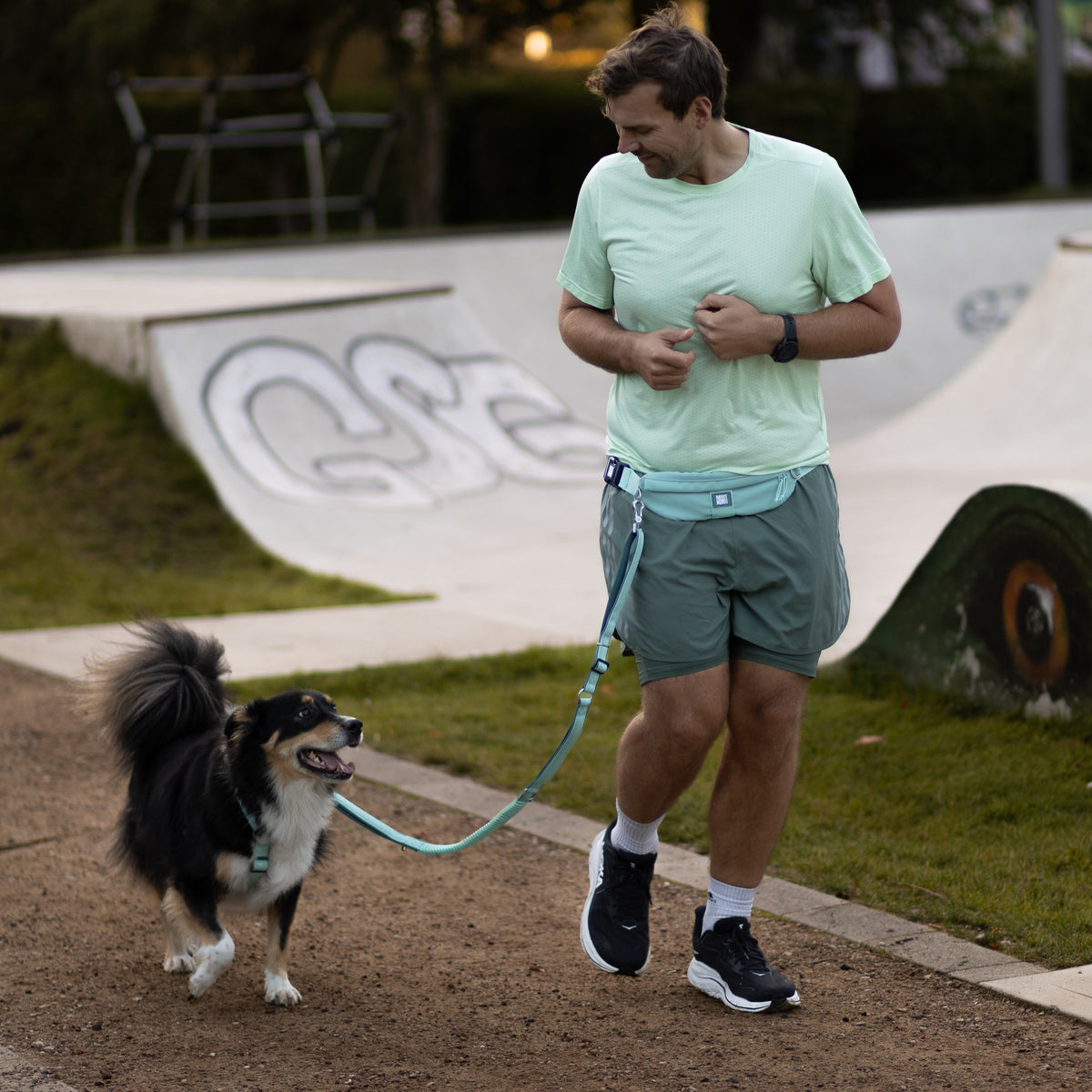 Jogging Leash with Waist Bag -  Matrix 2.0 Black