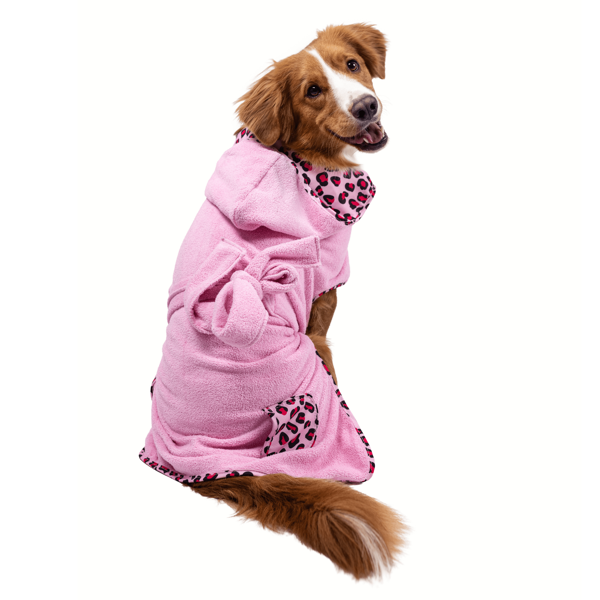 Dog  Bathrobe - ORIGINAL Leopard Pink