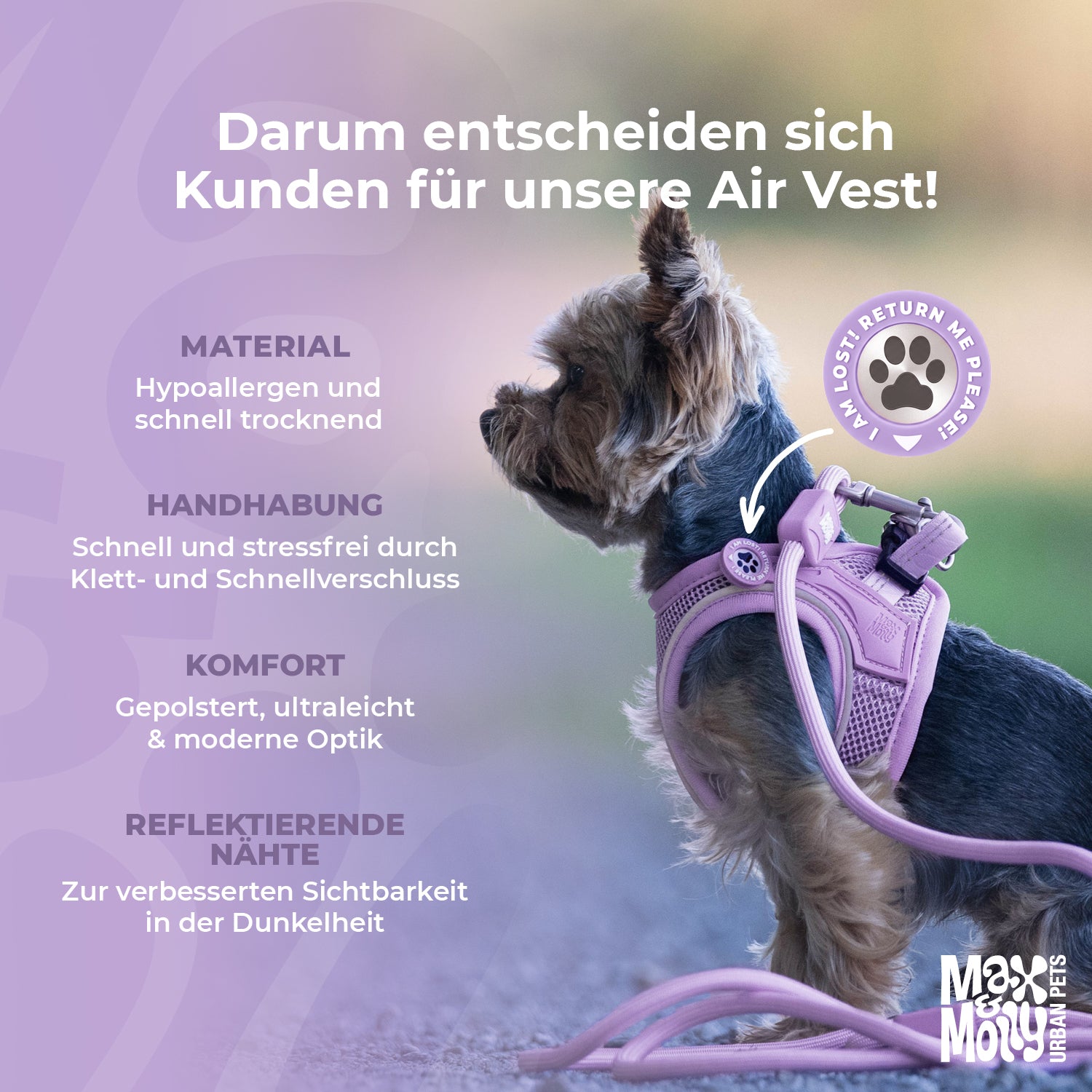 Air Vest Dog Harness - Matrix 2.0 Rose