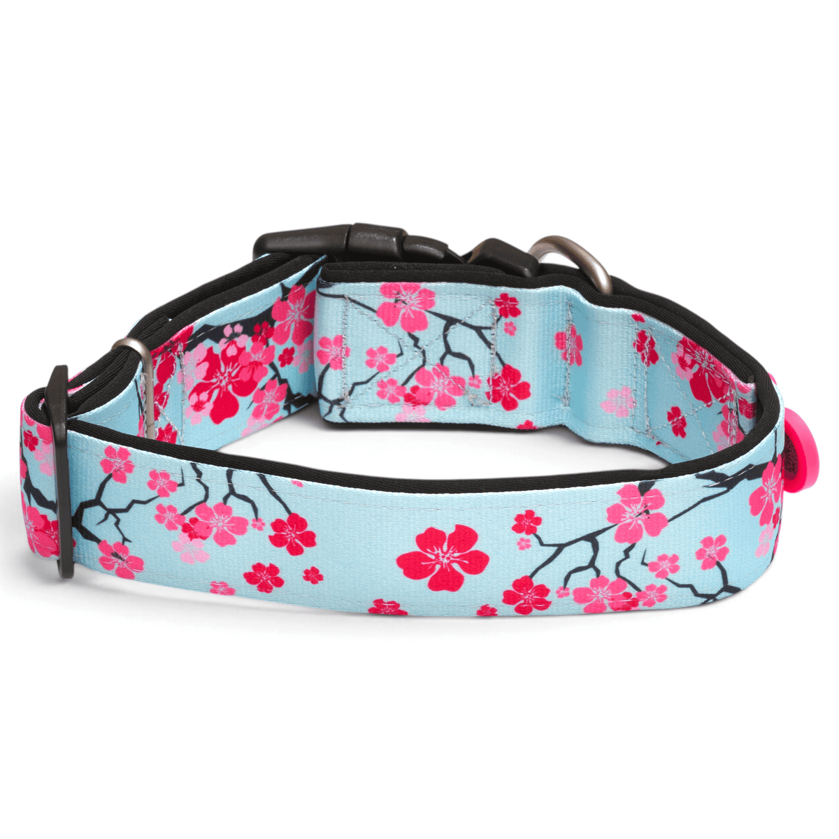 Gotcha! Smart ID Breites Hunde Halsband - Cherry Bloom 