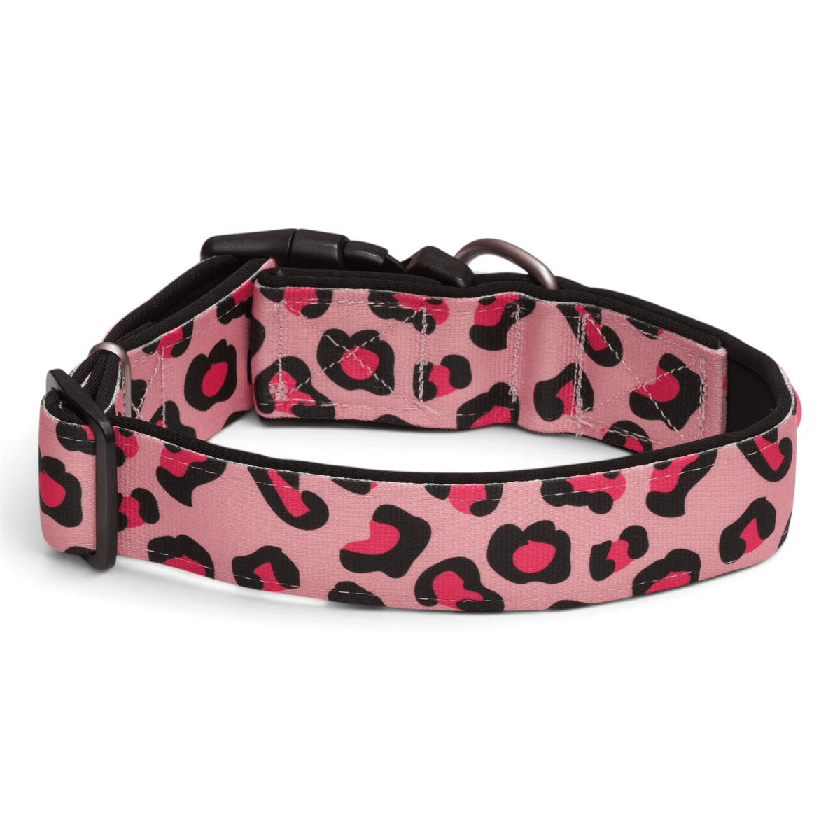 Gotcha! Smart ID Wide Dog Collar - Leopard Pink