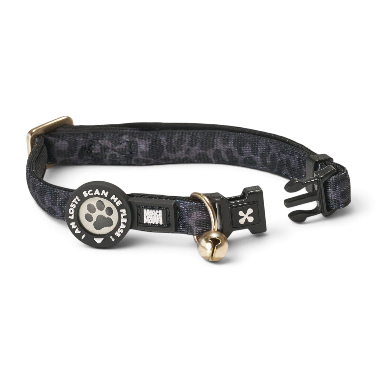 Gotcha! Smart ID Cat Collar - Leo Black