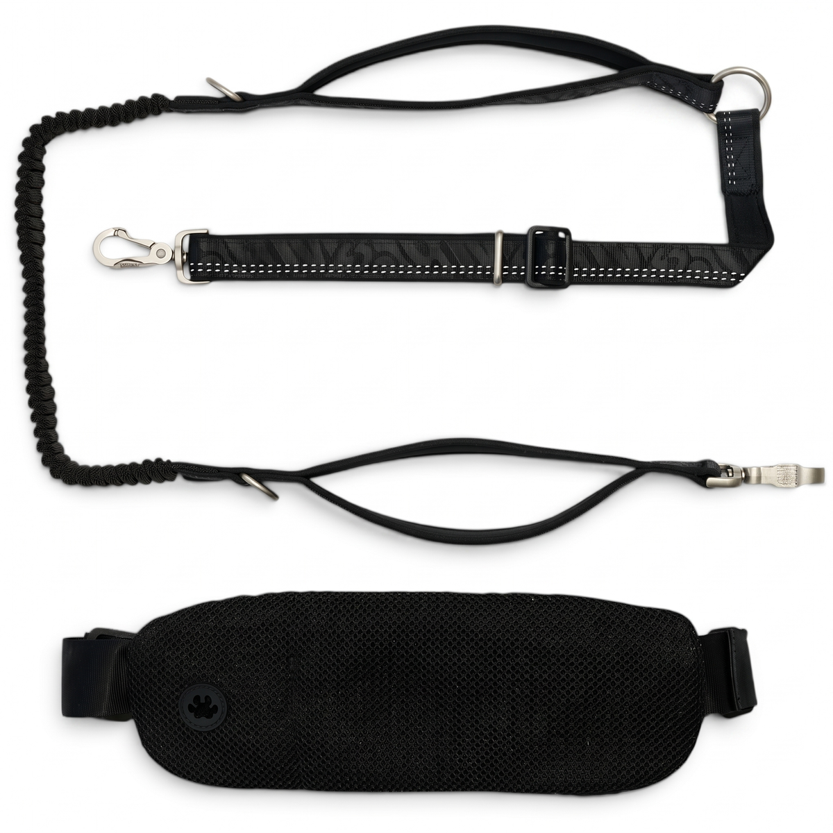 Jogging Leash with Waist Bag -  Matrix 2.0 Black