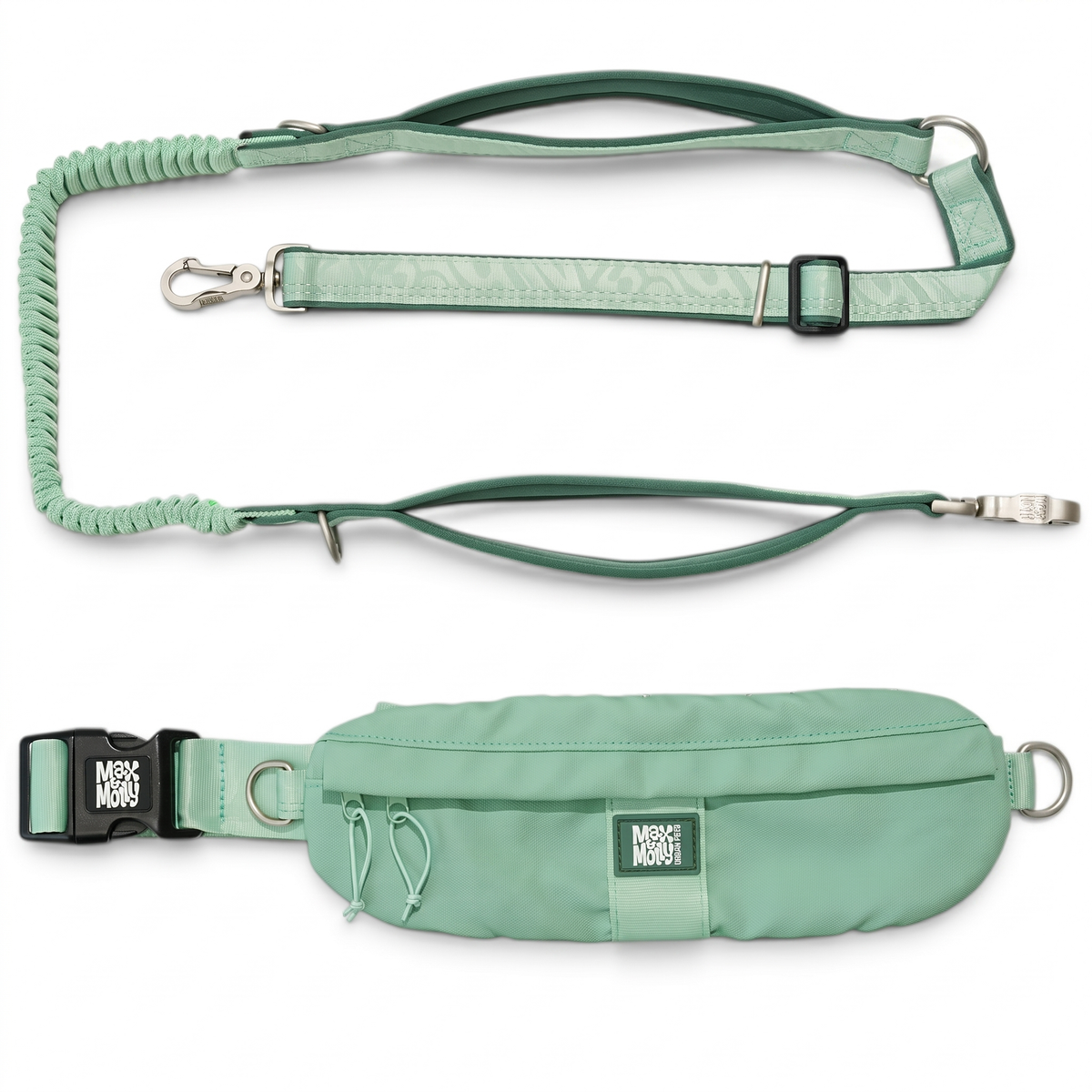 Jogging Leash with Waist Bag -  Matrix 2.0 Jade