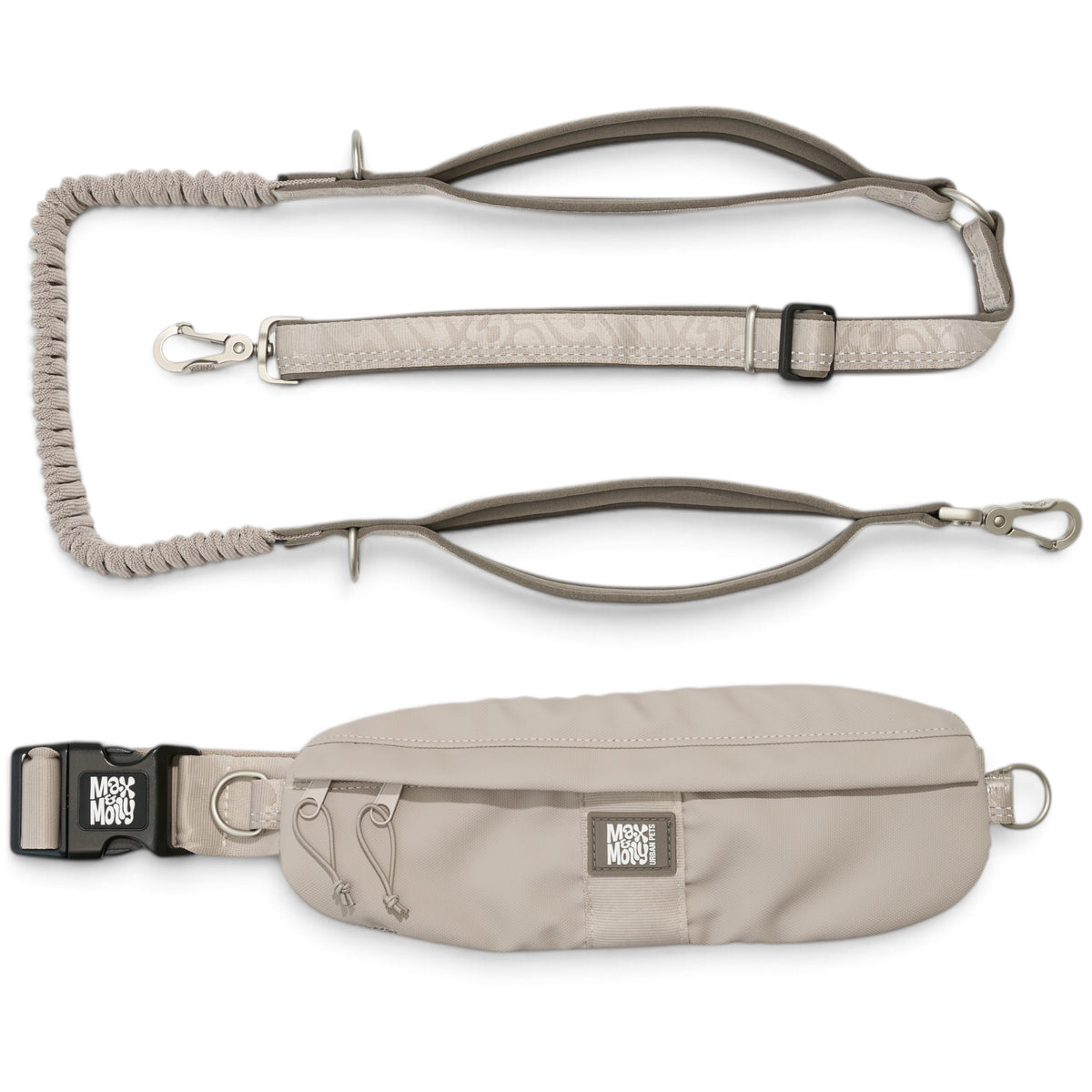 Jogging Leash with Waist Bag -  Matrix 2.0 Sand