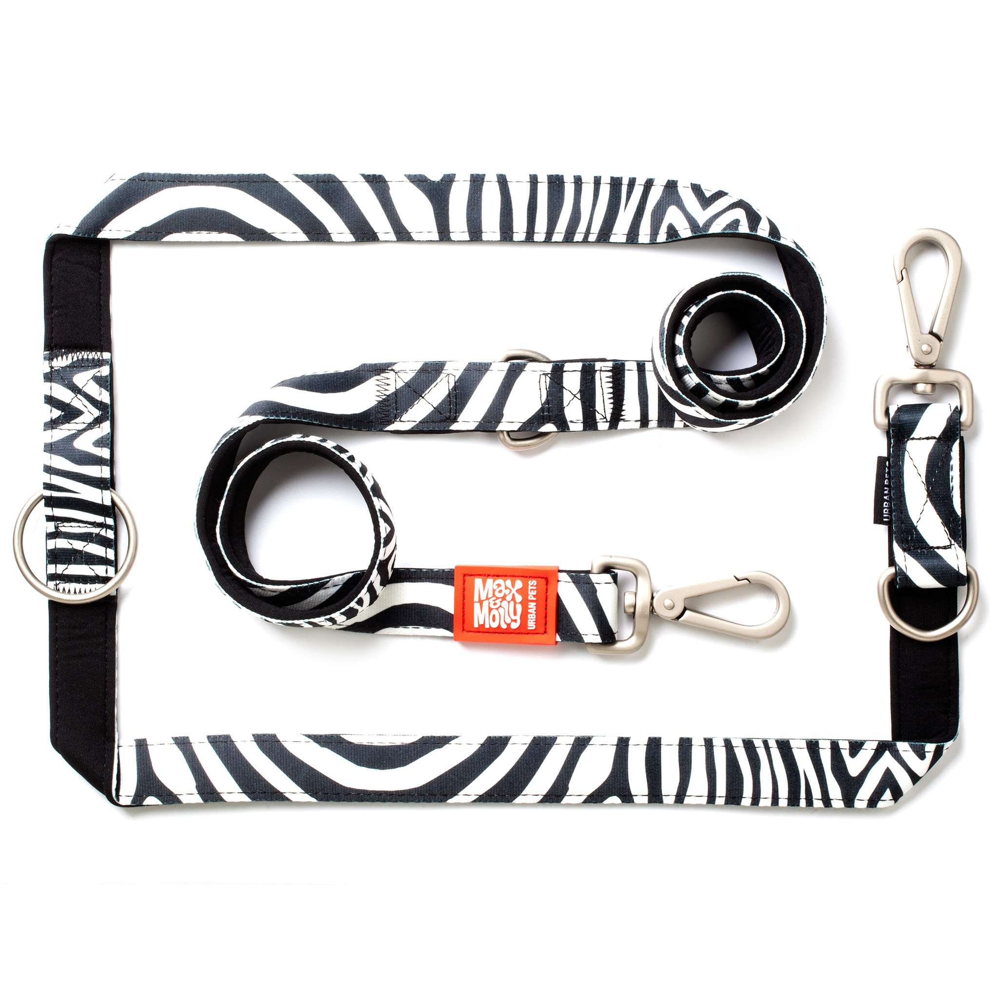 Multi Function Leash - Zebra - Max & Molly Urban Pets