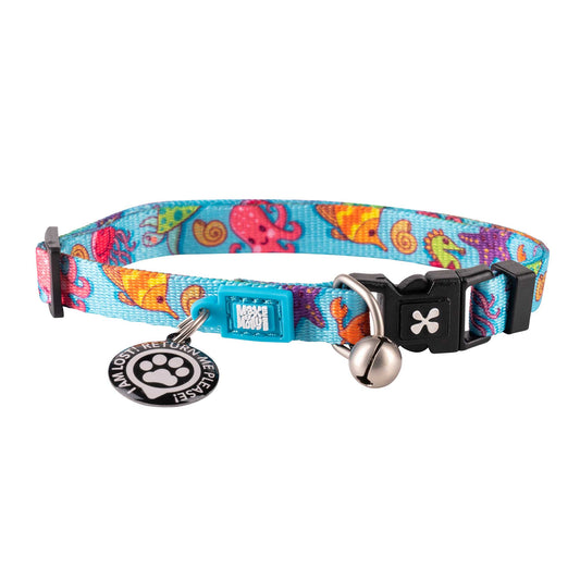 Smart ID Cat Collar - Blue Ocean