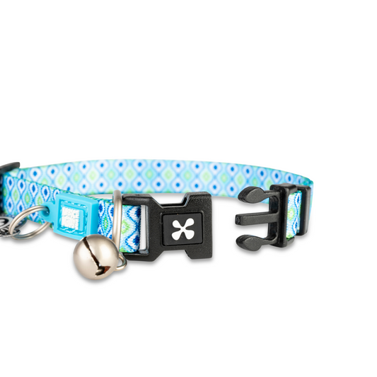 Smart ID Cat Collar - Retro Blue